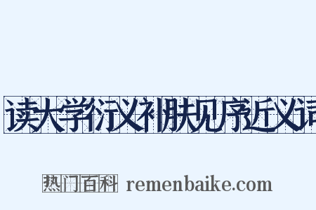 读大学衍义补肤见序近义词是什么意思的图片